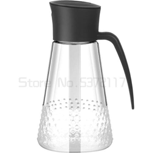 Glass oil pot household inverted oil bottle kitchen leak proof large capacity oil tank automatic opening and closing soy sauce