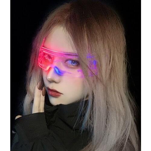 LED Luminous Glasses Changing Color Party Dazzling Glasses Rave Costume Nightclub Decor Light Up Glasses Halloween Decoration