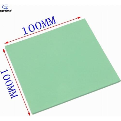 1 Pieces Green 100*100*2mm Thermal Conductive Silicone Pad 2mm Thickness for Notebook Laptop Chips Cooling 100mm