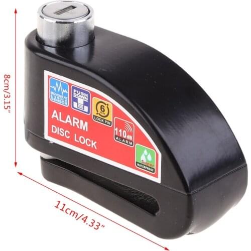Wheel Disc Brake Lock Universal Anti-Theft Security Alarm with 110db Alarm Sound for Motorcycle Scooter