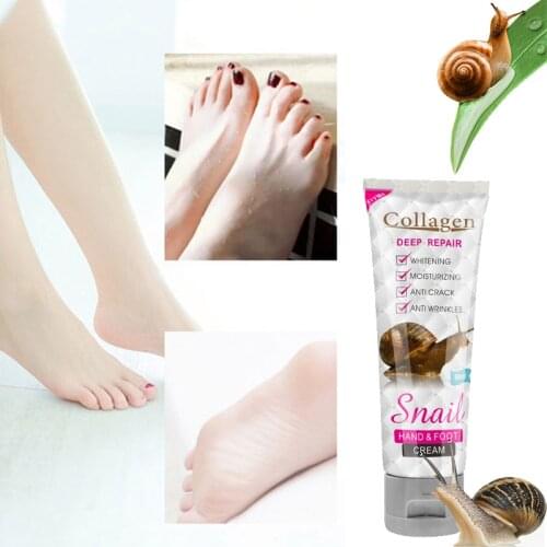 Dead Skin Remover Snail Collagen Hand Cream Repair Skin Care Anti-Drying Crack Foot Cream Keep Moisturizing Body Care Lotion