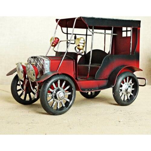 1PC Vintage Handmade Metal Car Model Photo Shooting Props Iron ANTIQUE Car Model for Gifts Retro Pub/Cafe/ Shop/Home Decoration