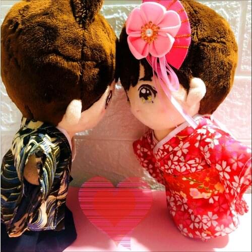 [MYKPOP]Japenese Kimono 3pcs Set for 15cm 20cm Dolls (without Doll) Vintage Clothe KPOP Fans Collection SA20070704
