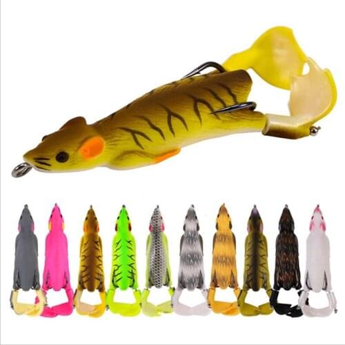 1PCS Topwater Mouse Thunder Frog 9.5cm11.8g Blackfish specializes in killing surface tractor fishing bait propeller fishing gear