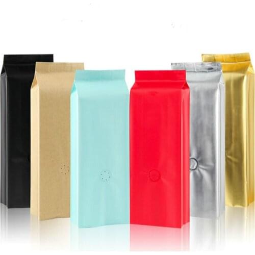 100pcs 90x270x50mm Varies colors organ bag coffee bean packaging bags small storage pouch kitchen supplies package