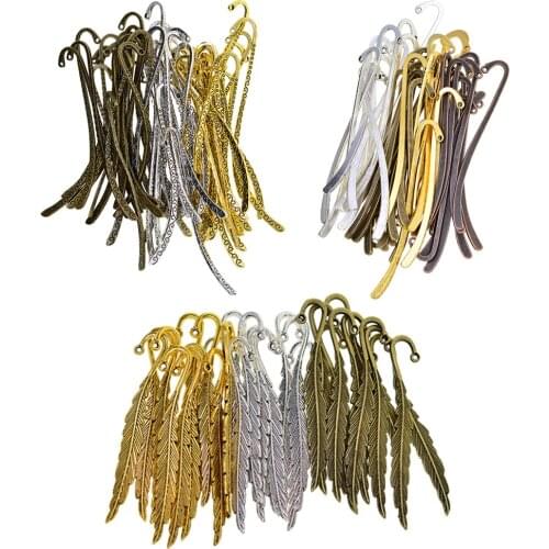 130 Pieces Vintage Beading Flat Bookmarks With Loop DIY Making Jewelry Craft