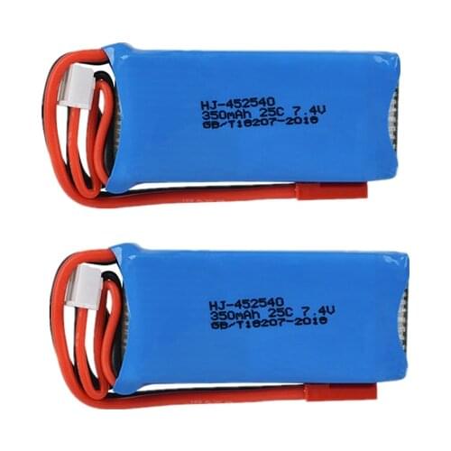 2S 7.4V 350mAh Lipo Battery JST 2S Balance Plug Connector for X401H X402H RC Drone Quadcopter Spare Parts