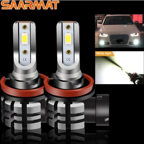 2x Plug and play High power H8 H9 H11 LED Bulb For for Audi A3 A4 B6 B8 B5 A6 C6 C5 80 B7 A5 100 A7 A8 Q3 Q5 Q7 TT S6 Fog lights