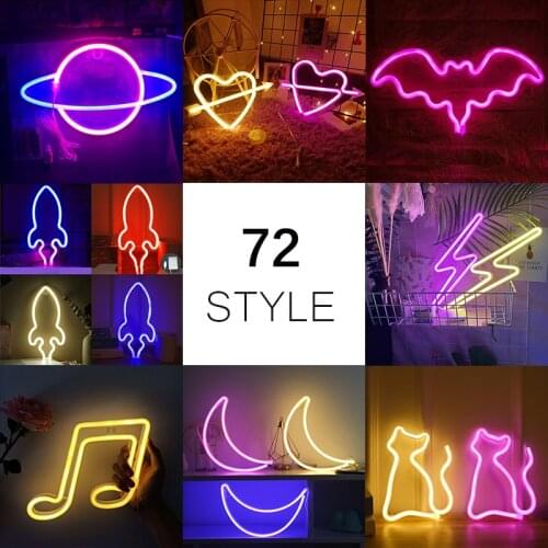 81 Styles Led Neon Light Signs Cloud Neon Sign Wall Lamp Decor Birthday Gift Neon Lamp for Room Home Party Wedding Decoration