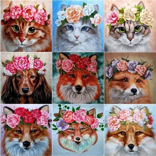 New 5D DIY Diamond Painting Cute Cat Diamond Embroidery Animal Cross Stitch Crafts Full Square Round Drill Home Decor Art Gift