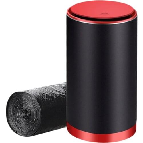 Car Trash Bin Alloy Garbage Can for Tesla Model 3/X/S Dustbin Waste Rubbish Basket Organizer Storage Holder Car