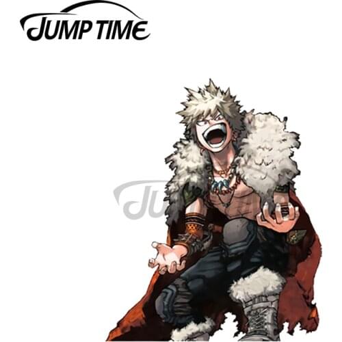 JumpTime 13 x 4.2cm For Goodies My Hero Academia Bakugo Creative Car Sticker Auto Laptop Decal VAN Waterproof Car Door Protector