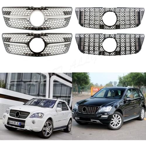 Car Front Racing Billet Bumper Grille Upper Cover For Mercedes-Benz W164 ML Class 2006 2007 2008 2009 2010 2011