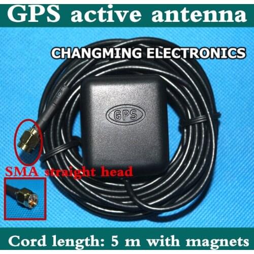 GPS antenna/SMA straight/5m long/super signal/navigation locator/car DVD antenna(working 100% Free Shipping) 5PCS