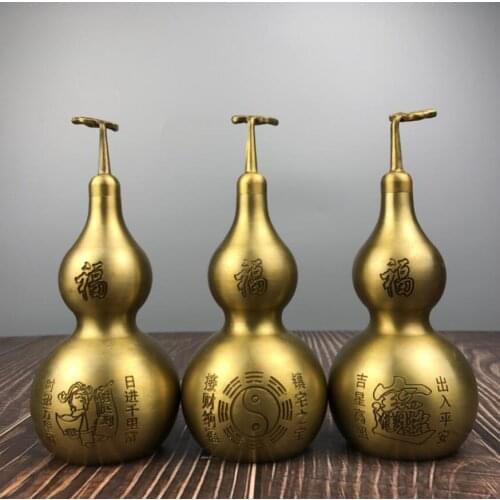 China brass seiko auspicious gourd crafts statue