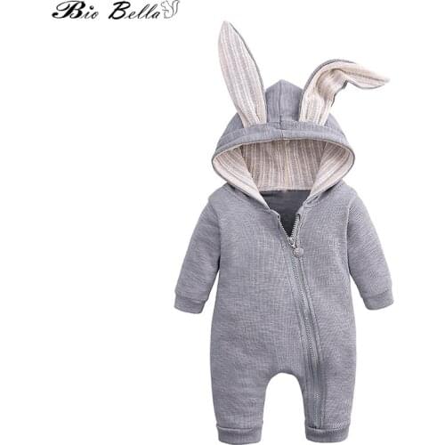 Baby Clothing Bear Rompers Newborns Body Suit Kids Clothes Boy Girl Jumpsuit Baby Hooded Romper Warm Cotton Infant Overalls 0-2Y