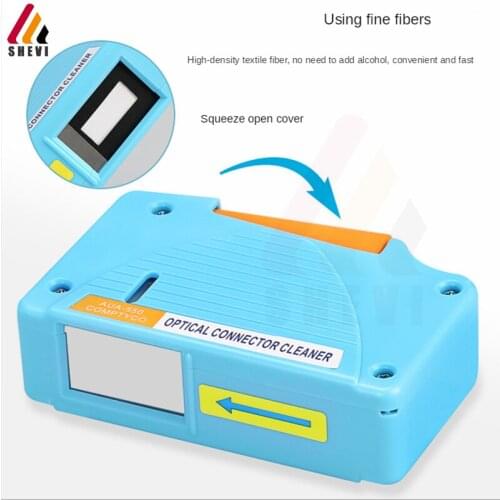 Fiber End Face Cleaning Box Fiber Wiping Tool Pigtail Cleaner Cassette Ftth Optic Fiber Cleaner Tools for SC/ST/FC