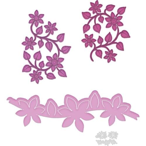 Leaf Flower Branch Metal Dies Cut Template for Embossing DIY Scrapbooking Paper Album Gift Cards Making New Stencil Craft Cuts