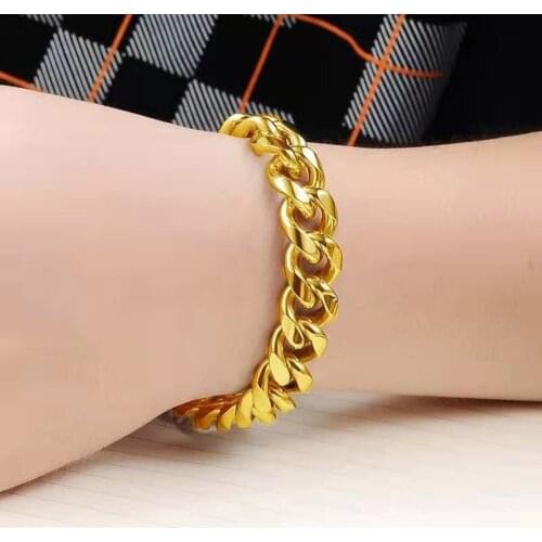 Men Classic Stainless Steel Figaro Chain Bracelet Gold Silver Plated Hand Link Width 3-11cm Male Women Accessory Fashion Jewelry