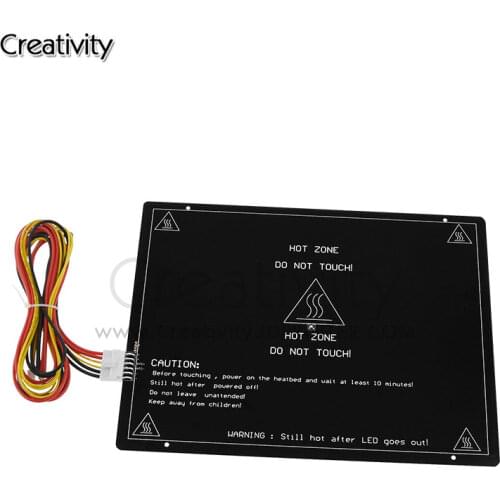 3D Printer Heat bed (220*280*3.0mm) 3D Printer part TEVO Tarantula Large build Hot bed Hot Plate Black Aluminium for 3d printer