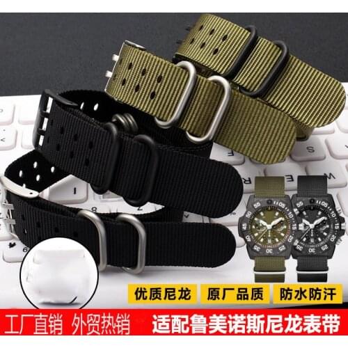 Nylon Strap Is Suitable For Luminox Military Strap 3581 8821 8831 3051 Series Black Green Waterproof Mens Strap 22mm 23mm