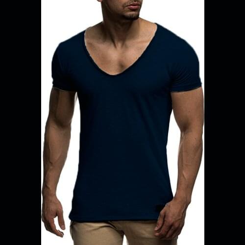 MRMT 2021 Brand Summer New Mens T Shirt Fashion Chicken Heart Collar Recreational T-shirt for Male Short-sleeved Tops T-shirt