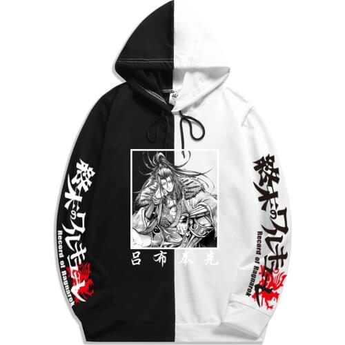2021 hot Japanese Anime Record of Ragnarok autumn new pattern fashion cross border splicing printing Men hooded sweatshirt