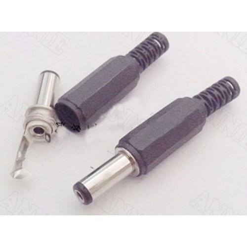 50pcs/lot Headphone Connector Adapter\2.1\2.1 Hollow Core Power Plug DC Jack