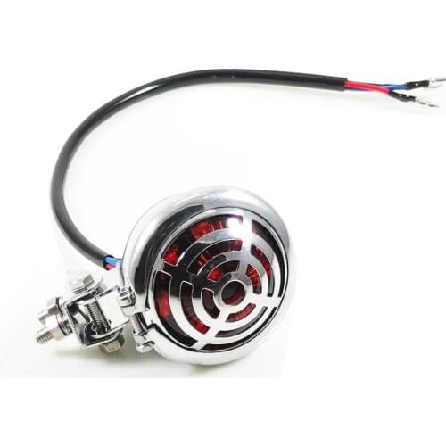 Custom Motorcycle 12V LED Bates Style Taillight Tail Brake Light Rear Stop Lamp For Cafe Racer Cruiser Chopper Bobber Old school