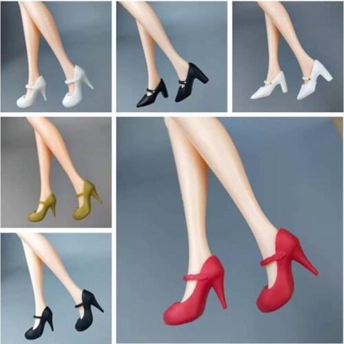 1/6 Elegant High Heel Doll Shoes for Barbie Accessories Office Work Footwear Boat Shoes for Blythe Doll Heeled Shoes Kid DIY Toy