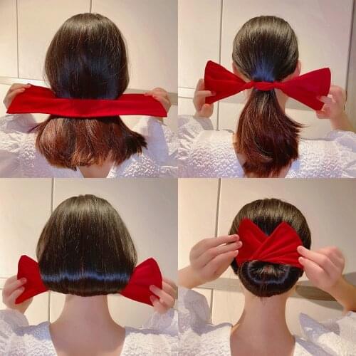 Women Knotted Headwear Summer Print Hair Bands Bow Headband Sweet Braider Maker Hairpin Hairbands New Trendy Hair Accessories