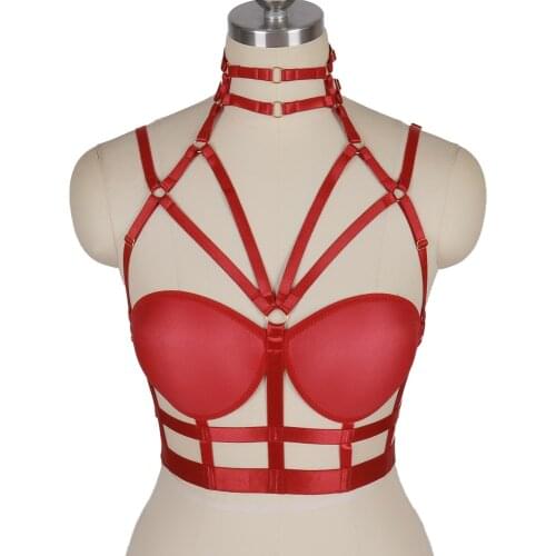 Harajuku Costumes Erotic Lingerie Cosplay Bdsm Stockings Womens Lingerie Bondage Garter Strap Belt Sexy Body Harness Cage Bra