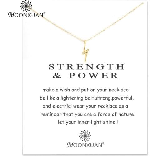 Dogeared Lightning Choker Gold Statement Necklace Jewelry Chain Colar Women Kolye Collares Collier Bijoux Femme Strength & Power