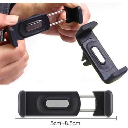 1Pc Phone Holder Compatible with Most Cellphones Metal Tension Bar Hands Free Doesn't Slip or Drop Cradle in Vehicle