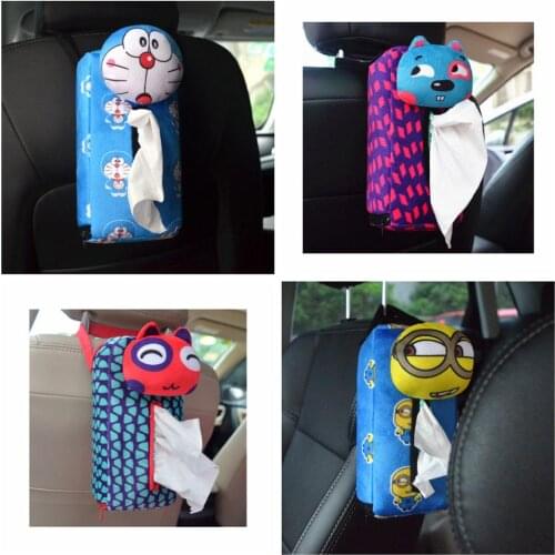 1pc 24cm funny Doraemon funny rabbit plush paper towel case hanging tissue box vehicle-mounted stuffed toy gift