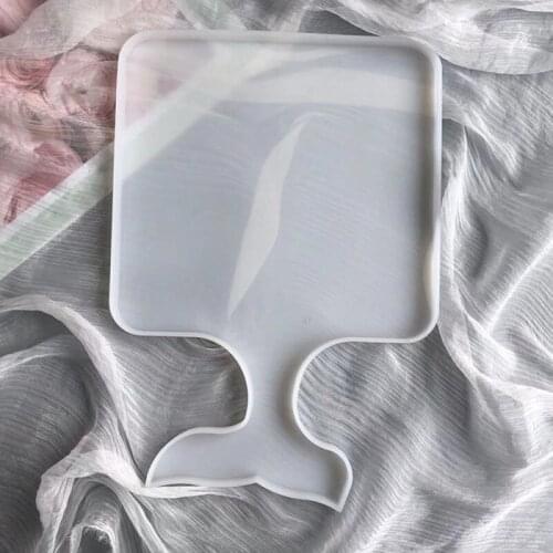 1PC Fish Tail Handle Tray Silicone Mold Handmade DIY Concrete Coaster Mirror Epoxy Resin Moulds