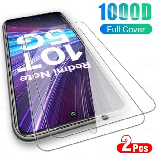 2PCS HD Temepred Glass For Xiaomi Redmi Note 10T 5G Protective Glass For Xiamoi Redmi Note 10 Pro Max 10S 10 5G Screen HD Film