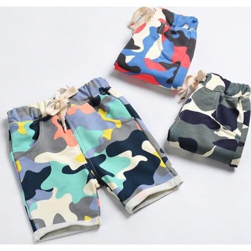 2016 new Summer Girls Kids boys Top Quality Cotton Camo Camouflage Shorts comfortable cute baby Clothes Children Clothing 20W