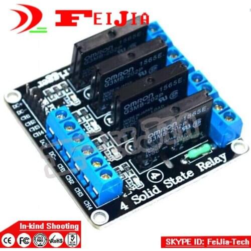 4 Channel 5V DC Relay Module Solid State High Level SSR AVR DSP for Ard uino