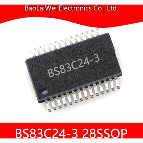 100pcs BS83C24-3 28SSOP ic chip Electronics Electronic Components Integrated Circuits Active 8-Bit Touch Key Flash MCU