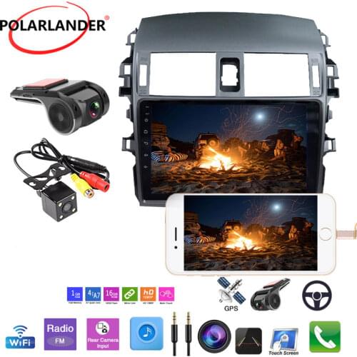 Car Radio 2 Din 9 Inch Android 9.1 1GB+16GB GPS Navigation WIFI IOS Touch Screen Bluetooth 5.0 USB For Toyota Corolla 2009-2013
