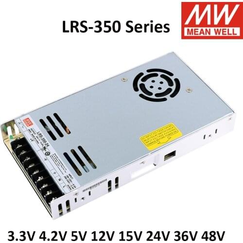 Original MEAN WELL LRS-350 Single Output 5V 12V 24V 36V 48V meanwell Single Output Power Supply For CNC Machine LRS-350-24
