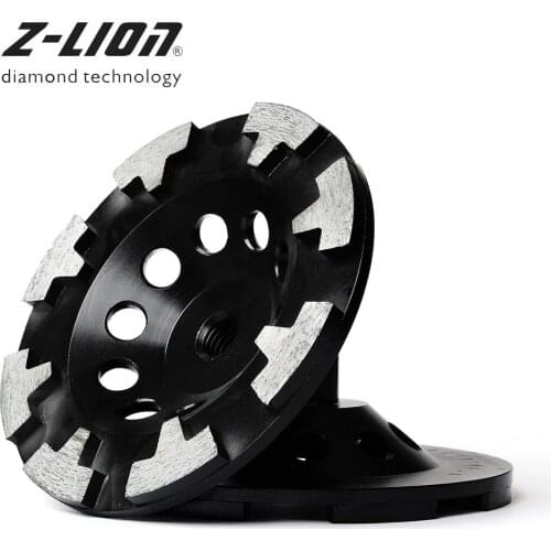 Z-LEAP 1PC 5" Diamond Grinding Cup Wheel T Segment Polishing Tool 5/8"-11 Or M14 Arbor Concrete Stone Floor Grinders Sanding