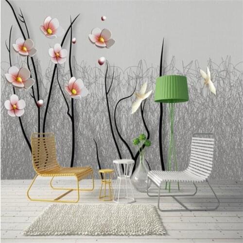 Living room decor desktop custom 3 d stereo modern wallpaper background wall murals house wallpaper black and white wall mural