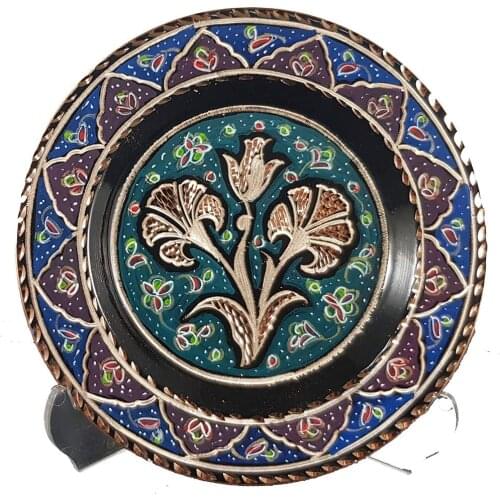 Handmade Decorative Plates for Display Wall and Room - Copper (Art Design2)