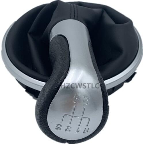 For Skoda Fabia MK2 Roomster Gaiter Boot MT Gear Shifter Lever Stick Head Ball New PU Leather 5 Speed MT Gear Shift Knob