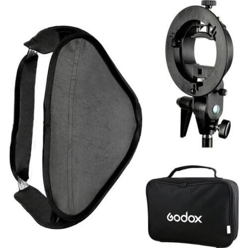 Godox 80*80cm Softbox Diffuser with S-type Bracket Bowens Holder for Speedlite Flash Light 80cm*80cm
