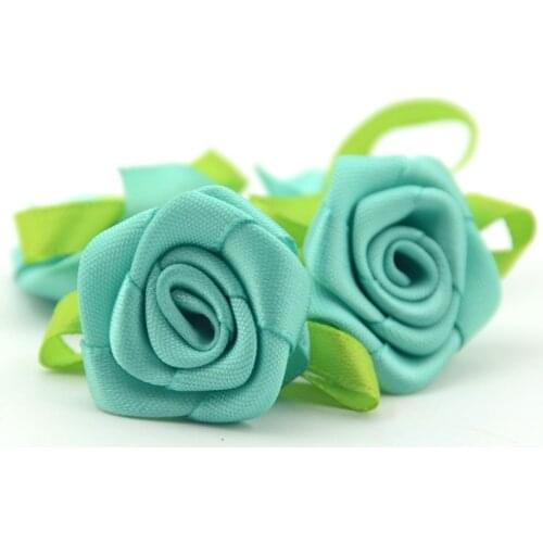 200PCS 3CM Real Touch Artificial Satin Ribbon Silk Rose Flower Head For Wedding Christmas Decoration Handmade DIY Gift Box Craft