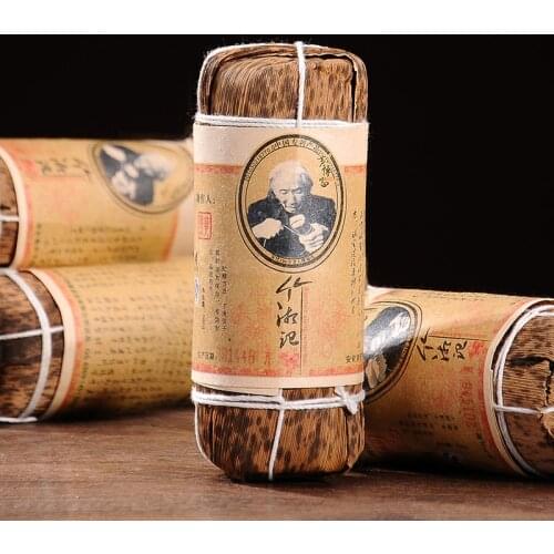 Chinese HuNan Anhua Black,Tea Special Grade Bamboo Packing Pure Manual To Suppress Black Red Tea For Lower Blood Pressure toy