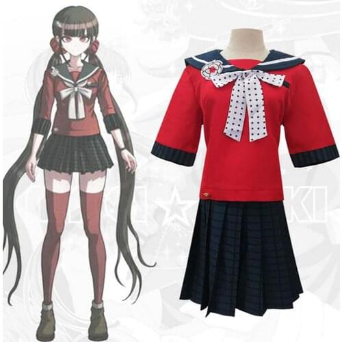 Anime Danganronpa V3 Killing Harmony Harukawa Maki School Uniform Women Girl Cosplay Costume Set Halloween Costume